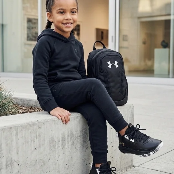 Under Armour UA Jet Basketball Shoes Black White Gold - Picture 2 of 7